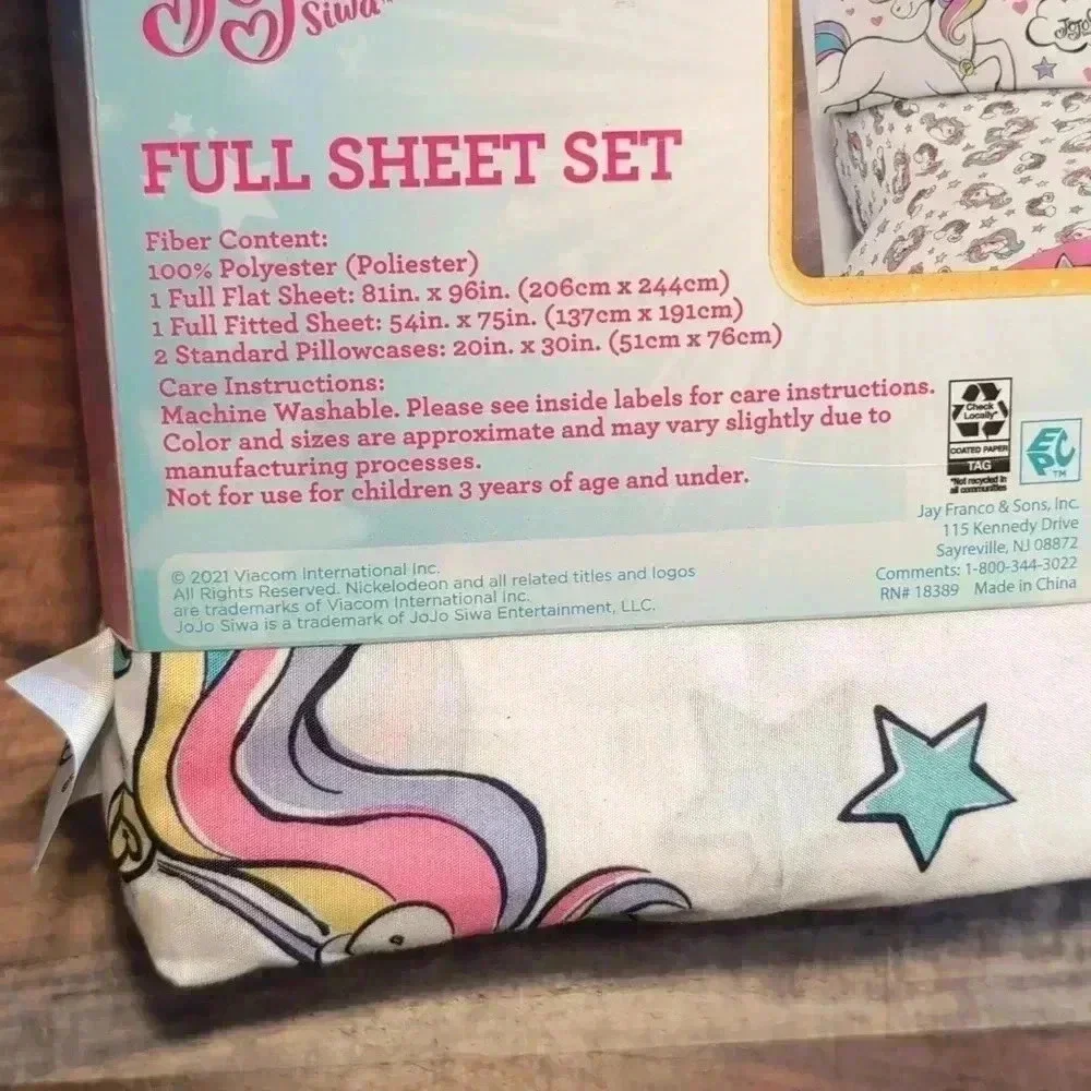 Nickelodeon Jojo Siwa full sheet set